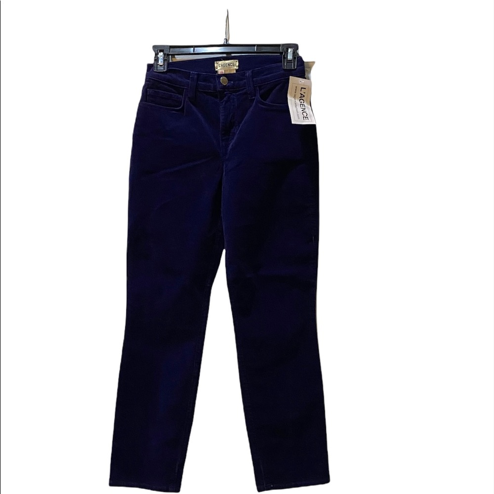 L’Agence Blue High Rise Cropped Pants Sz 25 NEW NWT Lagence